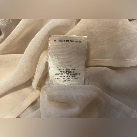 Anthropologie Floreat Champagne Crinkle Velvet Shift Tunic Style Dress Size S - Picture 8 of 9